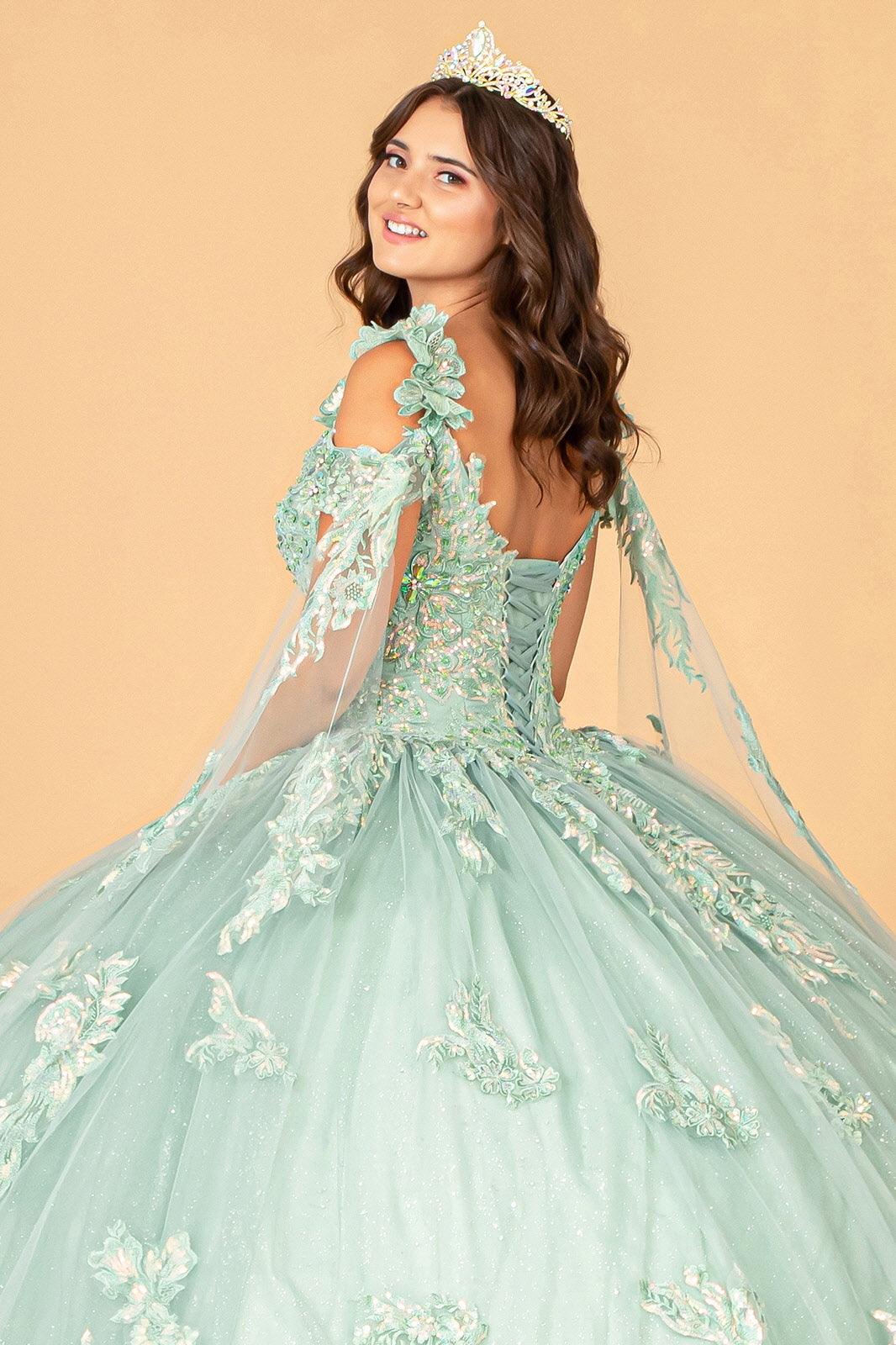 Quinceniera Dresses Long Quinceanera Dress Mesh Ball Gown Sage