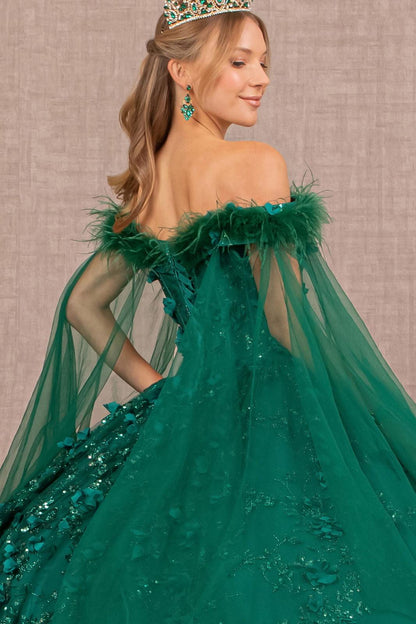 Quinceniera Dresses Long Ball Gown Mesh Quinceanera Dress Green