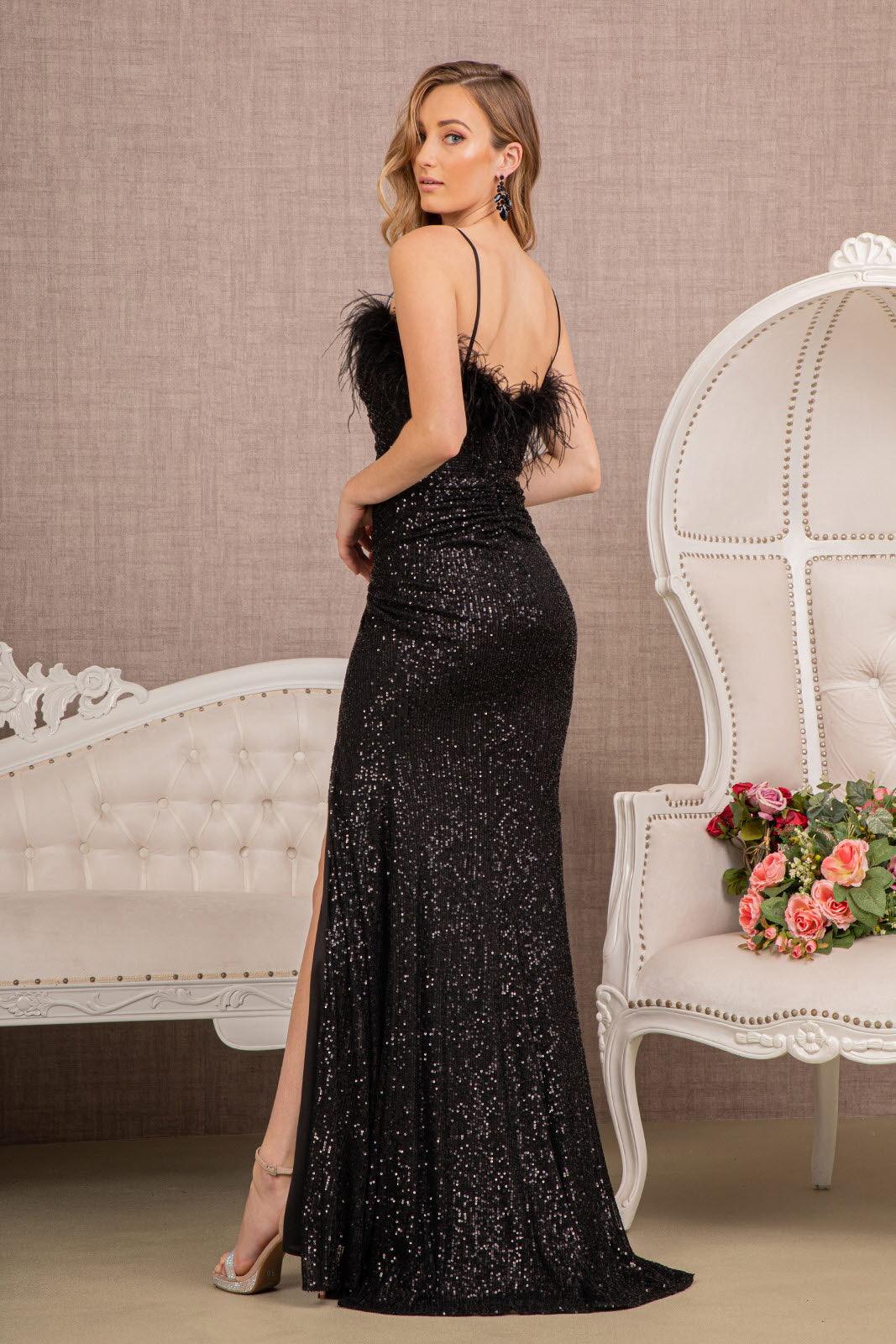 Black Long Spaghetti Strap Formal Prom Gown for $259.99 – The Dress Outlet