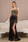 Prom Dresses Prom Long Glitter Satin Mermaid Dress Black