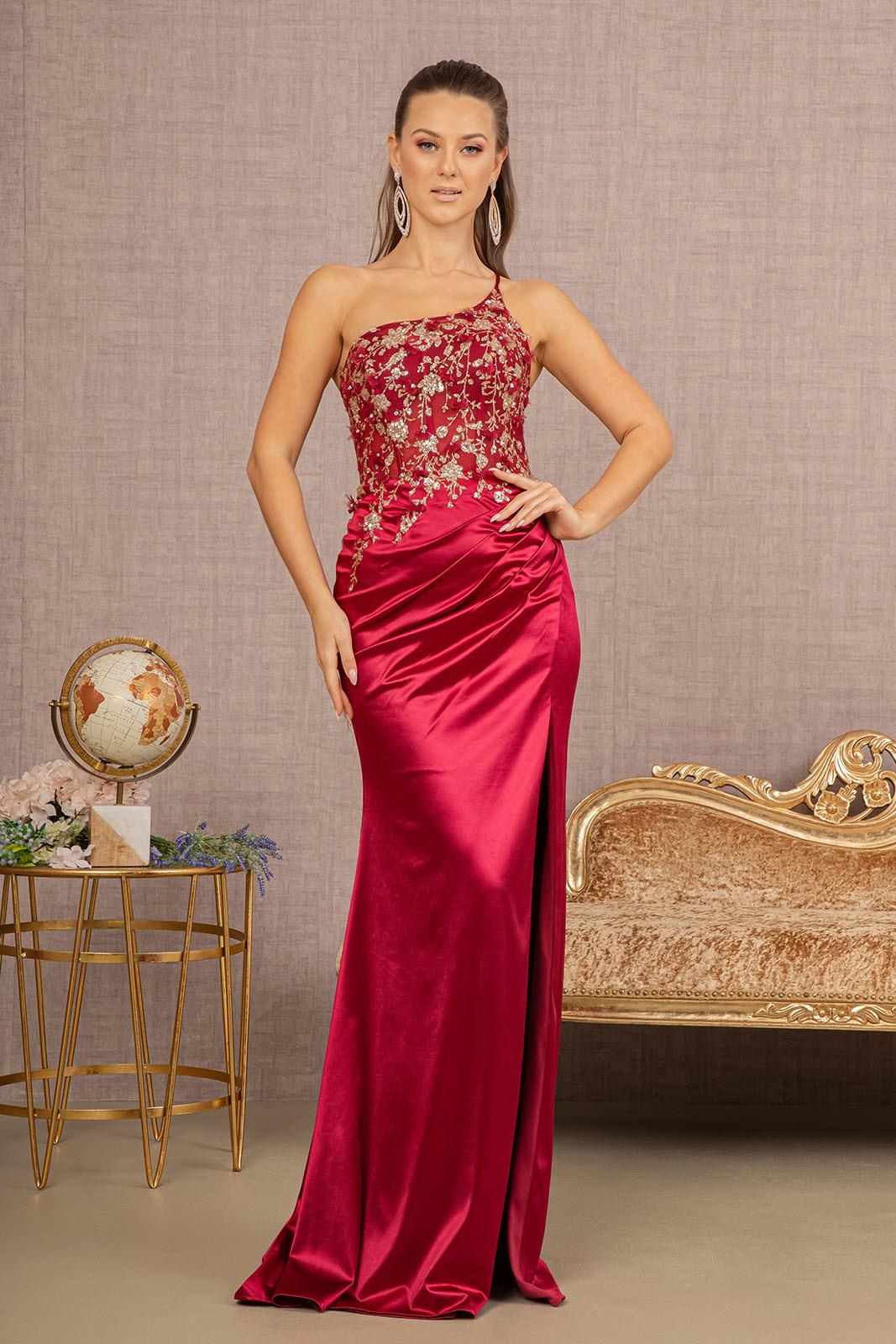 Prom Long Glitter Satin Mermaid Dress