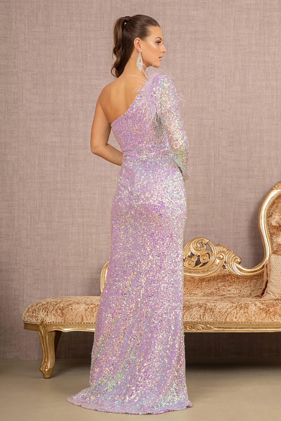 Long One Shoulder Prom Gown