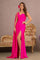 Prom Dresses Long One Shoulder Glitter Prom Gown Fuchsia