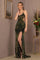 Prom Dresses Long Spaghetti Strap Velvet Prom Dress Black