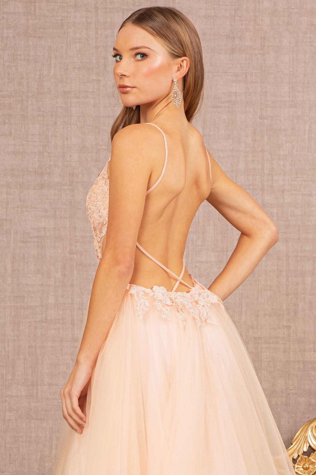 Long Spaghetti Strap A Line Prom Dress