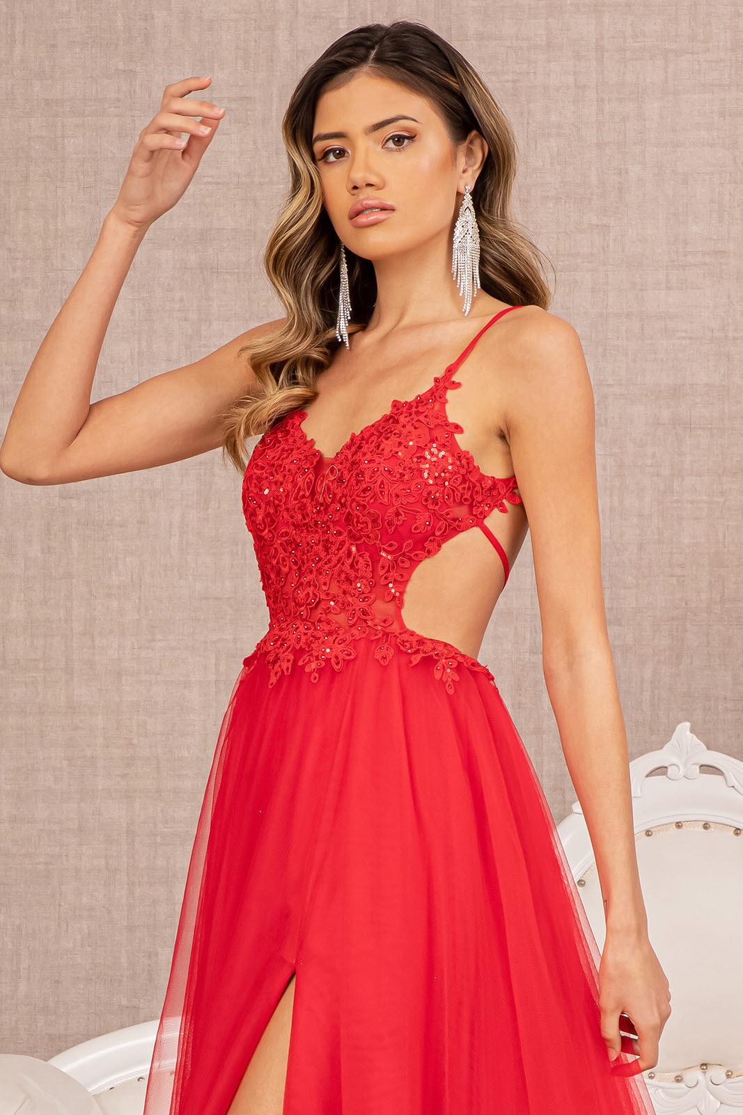 Long Spaghetti Strap A Line Prom Dress The Dress Outlet Long Spaghetti Strap A Line Prom Dress The Dress Outlet
