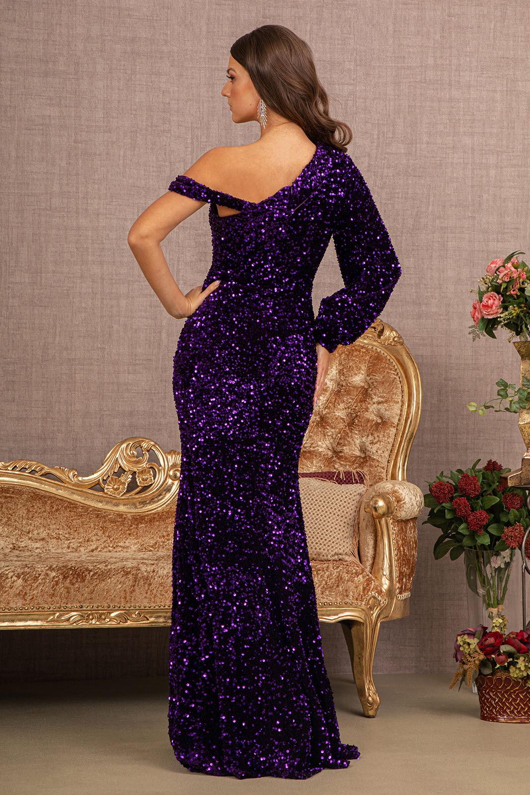 Prom Dresses Prom Long One Shoulder Formal Gown Purple