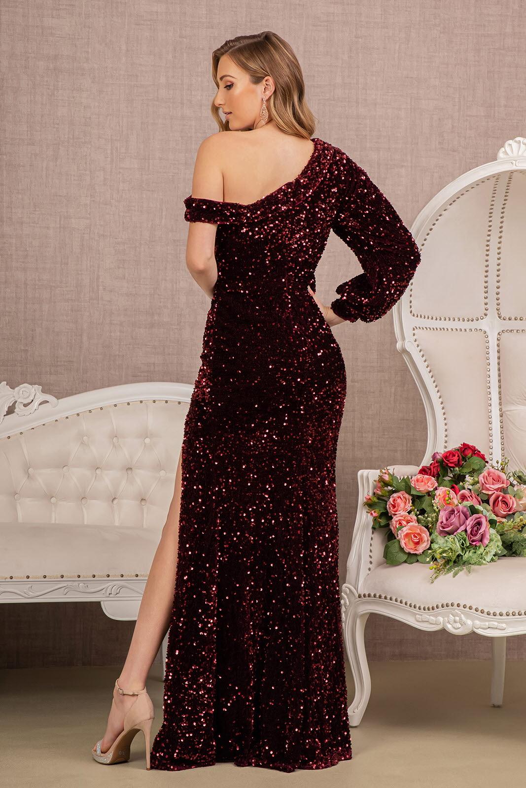 Prom Dresses Prom Long One Shoulder Formal Gown Wine