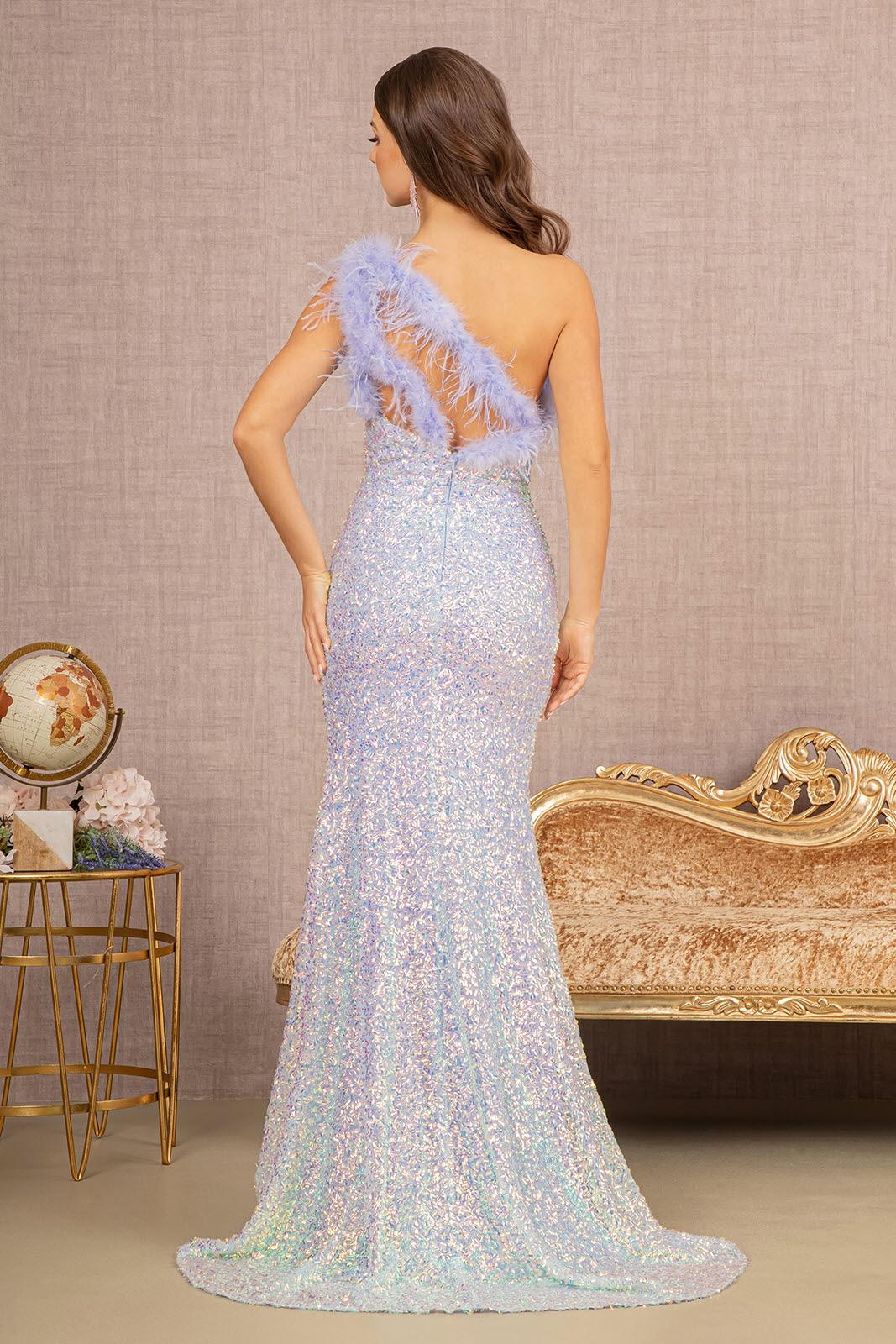 Lilac Prom One Shoulder Long Gown for $279.99 – The Dress Outlet