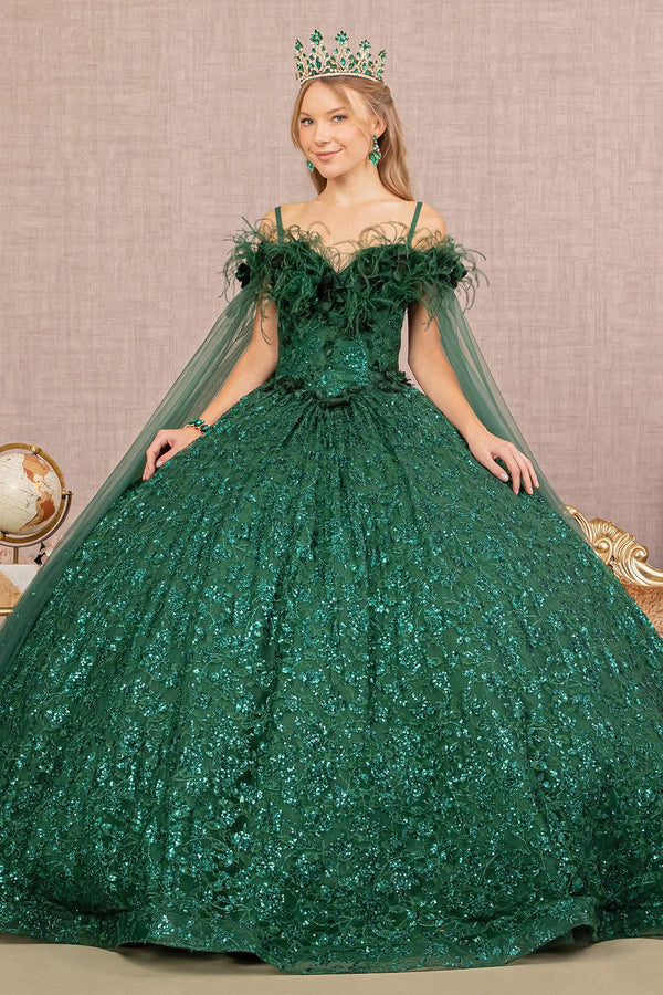 Long Off Shoulder Quinceanera Ball Gown