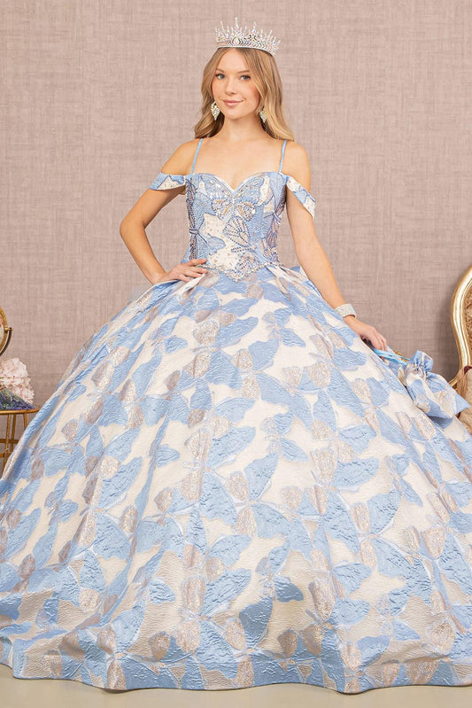 Quinceniera Dresses Long Quinceanera Dress Ball Gown Blue