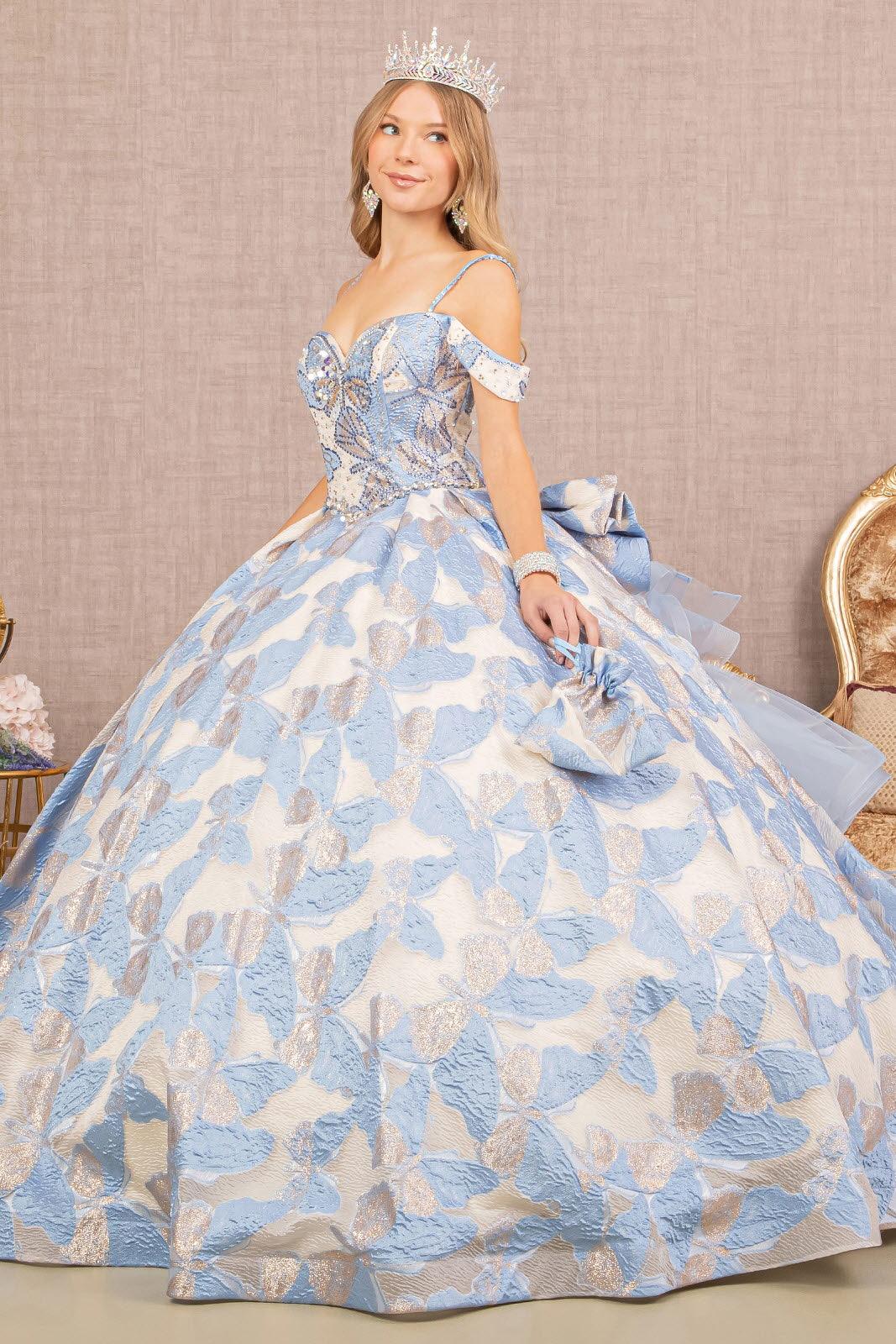 Quinceniera Dresses Long Quinceanera Dress Ball Gown Blue