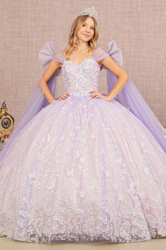 Quinceniera Dresses Long Ball Gown Glitter Quinceanera Dress Lilac
