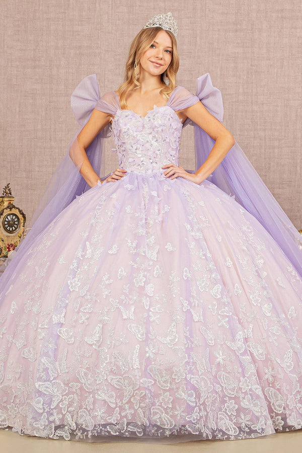 Long Ball Gown Glitter Quinceanera Dress