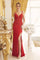 Nox Anabel G1146 Long One Shoulder Formal Prom Dress Red