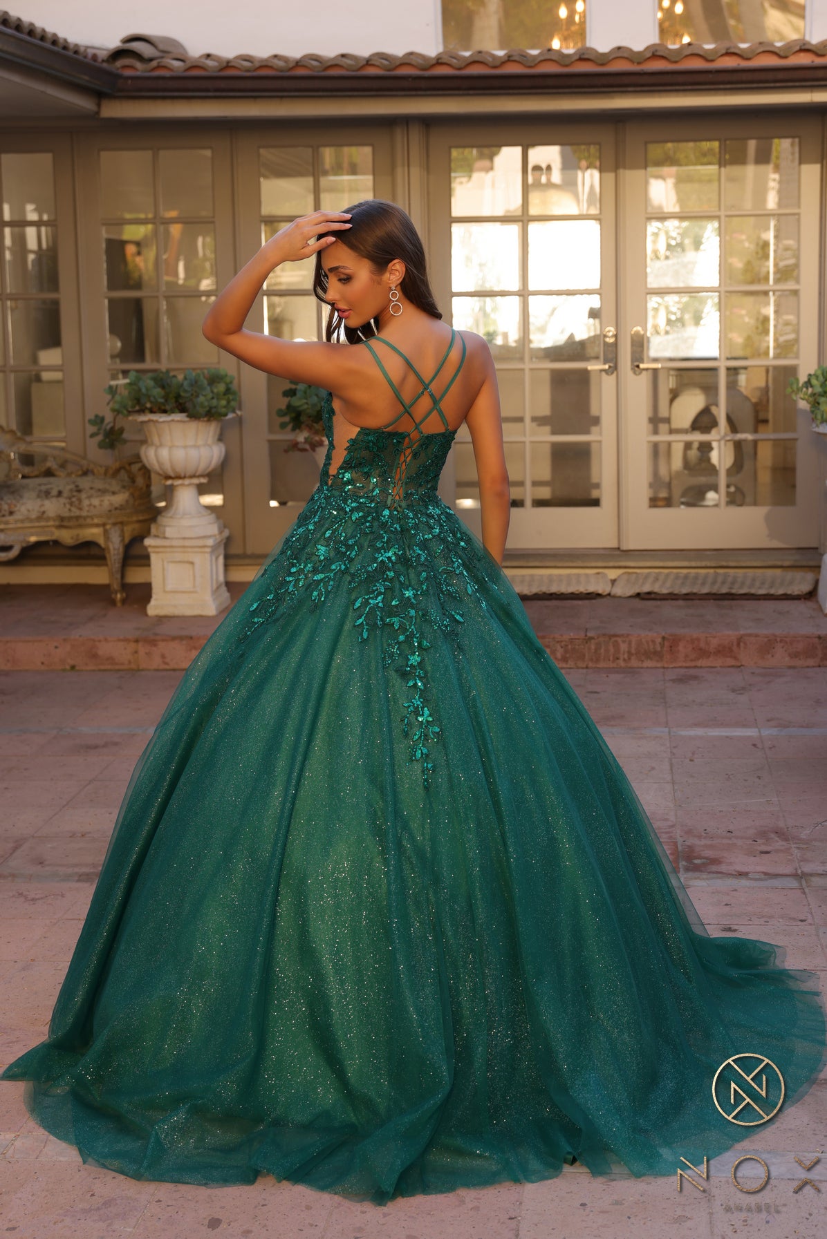 Nox Anabel H1271 Prom Glitter Formal Sequin Long Dress