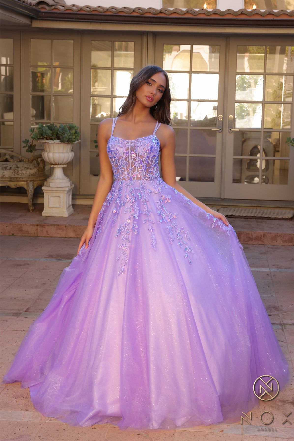 Nox Anabel H1271 Prom Glitter Formal Sequin Long Dress