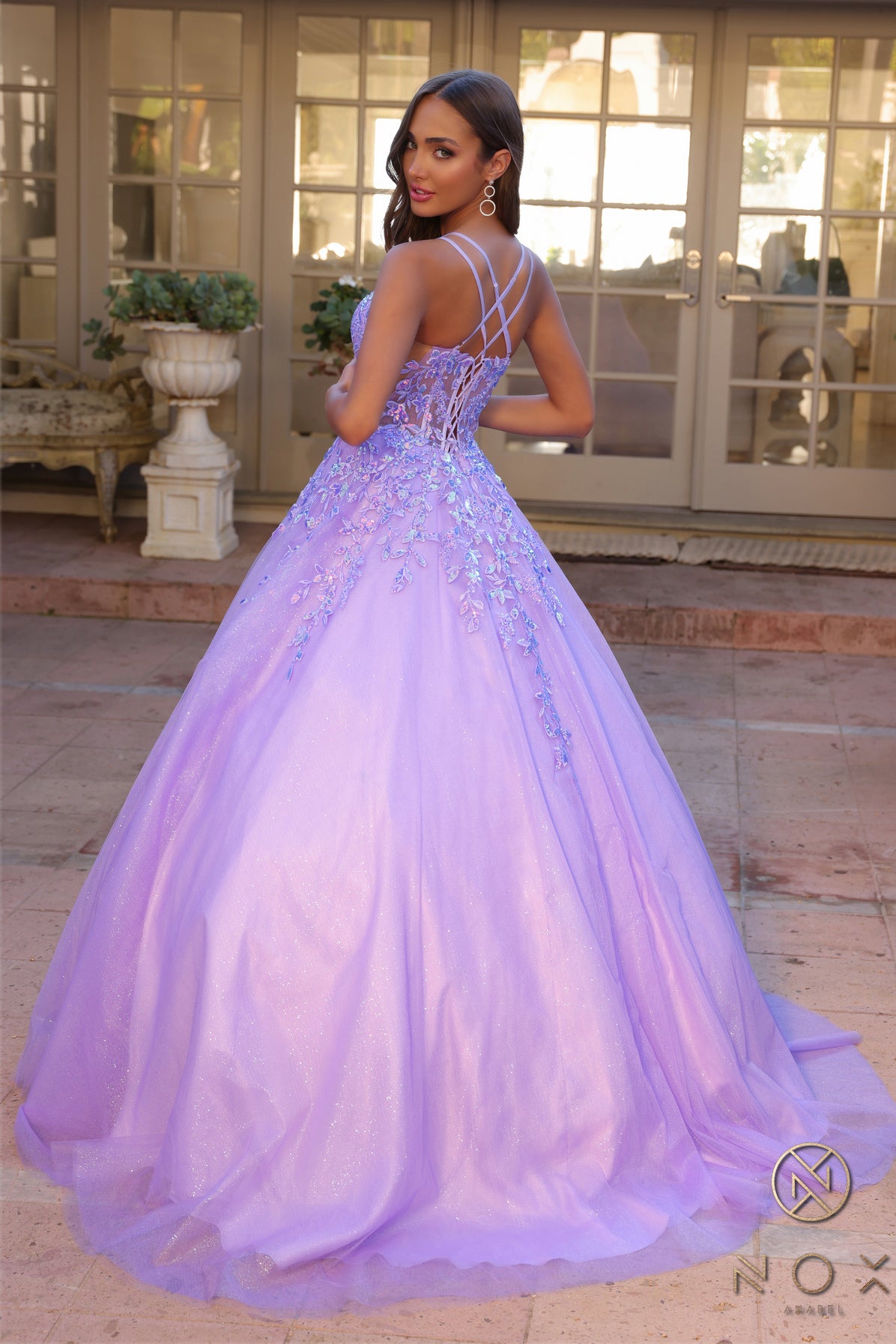 Prom Dresses Prom Glitter Formal Sequin Long Dress Lavender