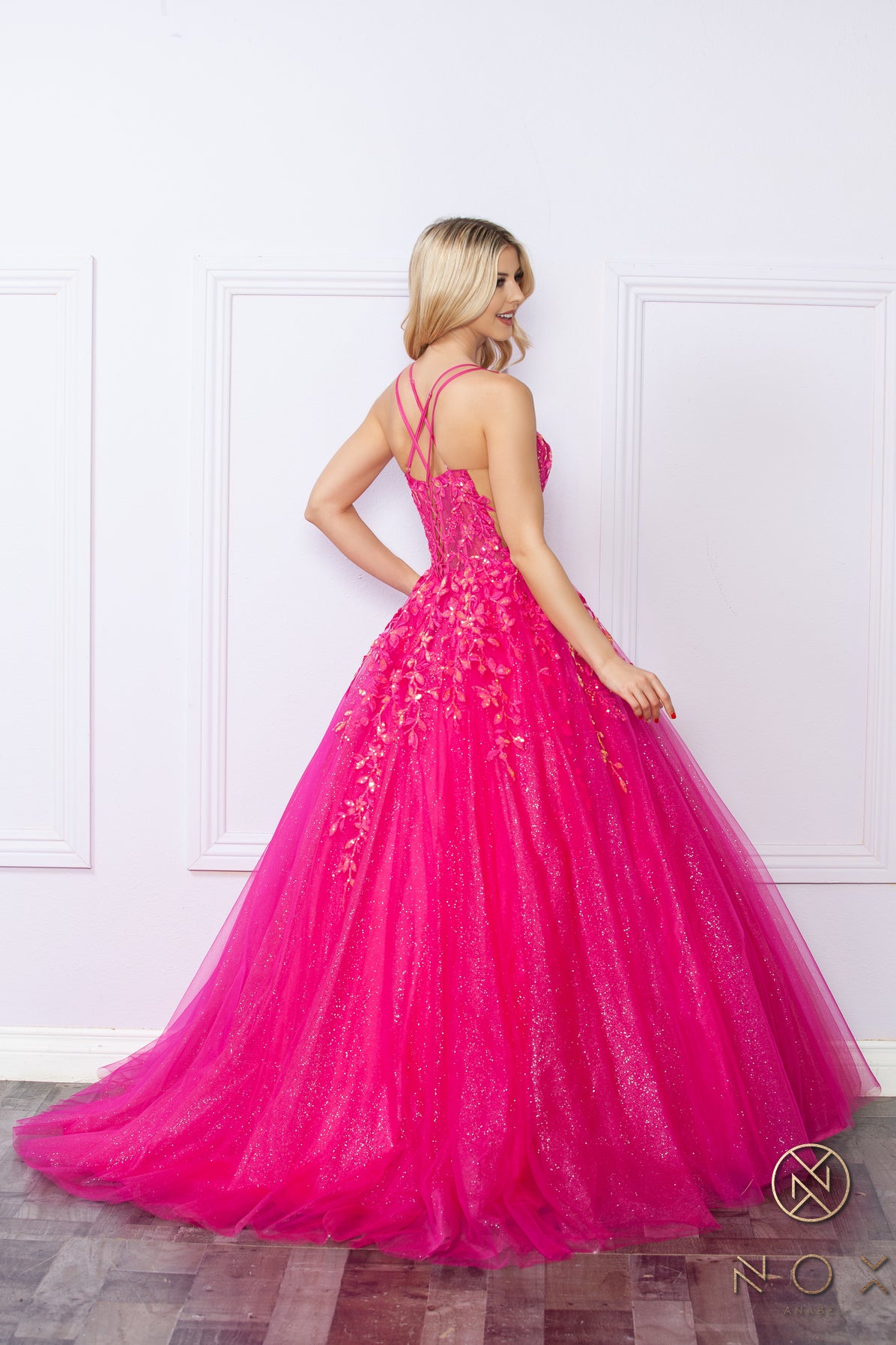 Nox Anabel H1271 Prom Glitter Formal Sequin Long Dress