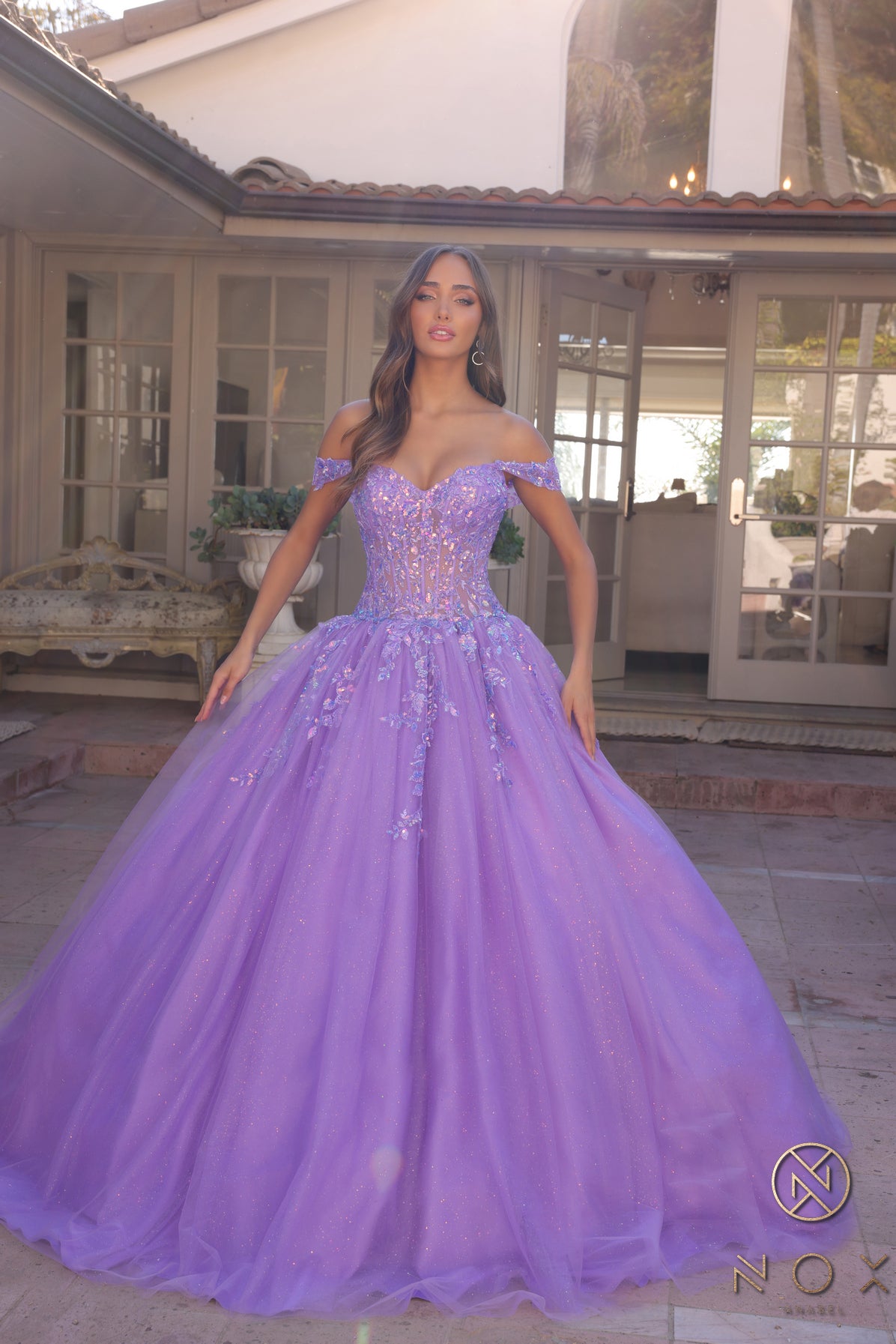 Nox Anabel H1349 Prom Beaded Formal Long Ball Gown