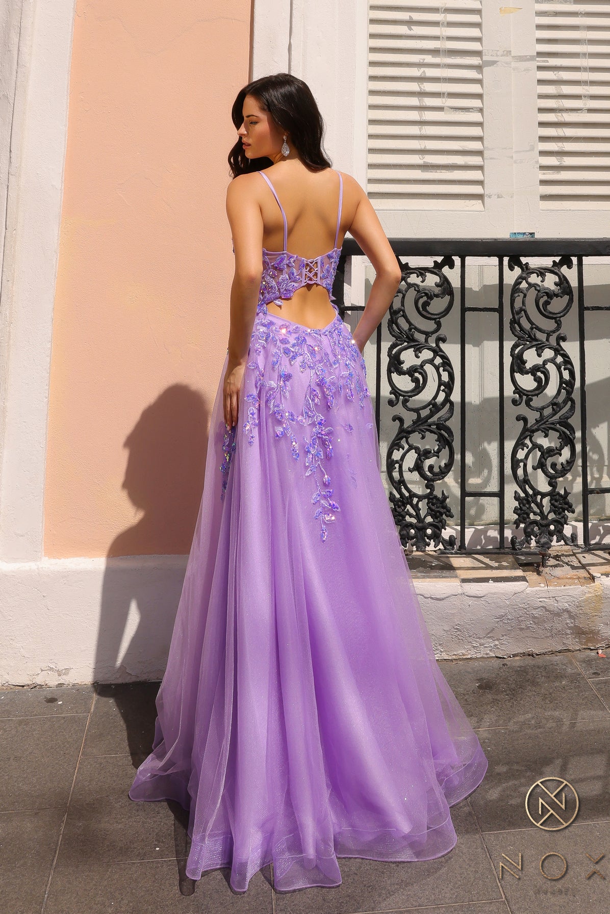 Nox Anabel H1350 Prom Sequin Formal Long Glitter Dress