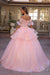 Prom Dresses Glittered Tulle Prom Ballgown Blush