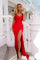 Prom Dresses Formal Rouging Long Prom Dress Red