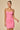 Cocktail Dresses Short Spaghetti Strap Mesh Bodycon Dress Pink