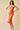 Cocktail Dresses Strapless Satin Cowl Back Bandeau Midi Dress Orange