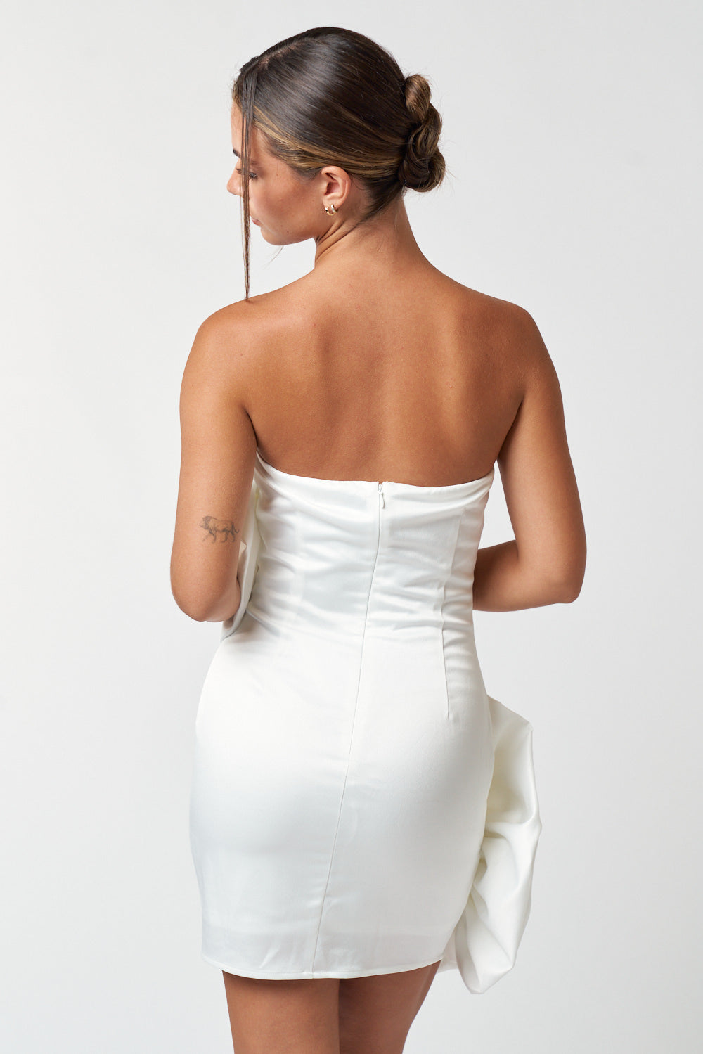 SALE Short Satin Strapless Dress Size 16 Style 174 main image 1