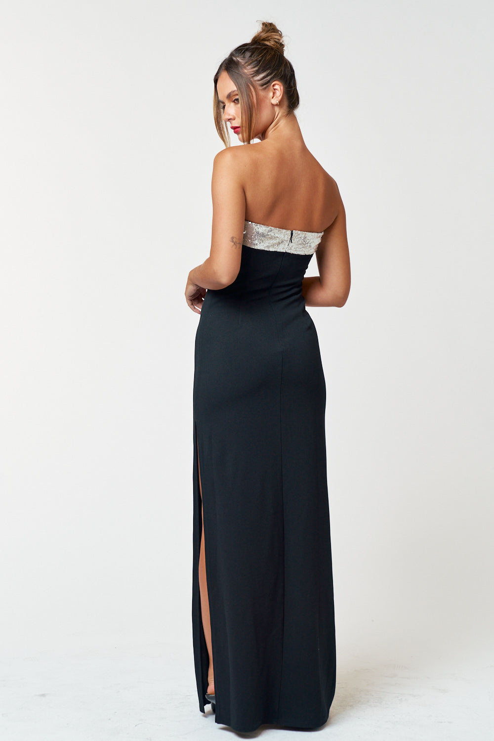 Formal Dresses Long Strapless Maxi Dress Black