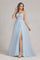Nox Anabel J1089 Long Spaghetti Strap Sexy Prom Ball Gown Ice Blue