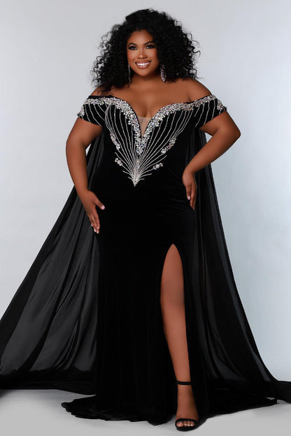 Prom Dresses Long Off Shoulder Prom Plus Size Formal Gown Onyx