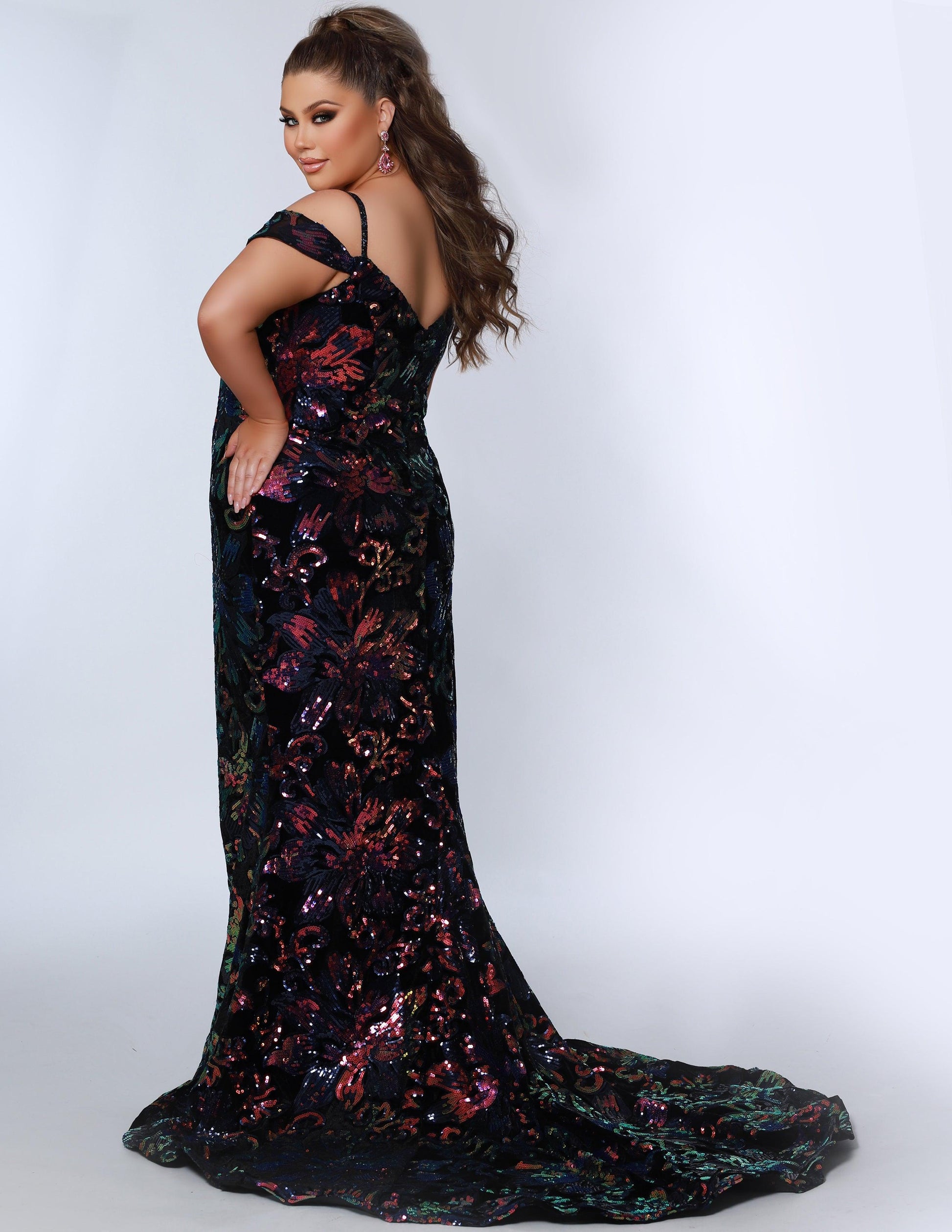 Sydneys Closet JK2302 Prom Plus Size Long Formal Evening Gown