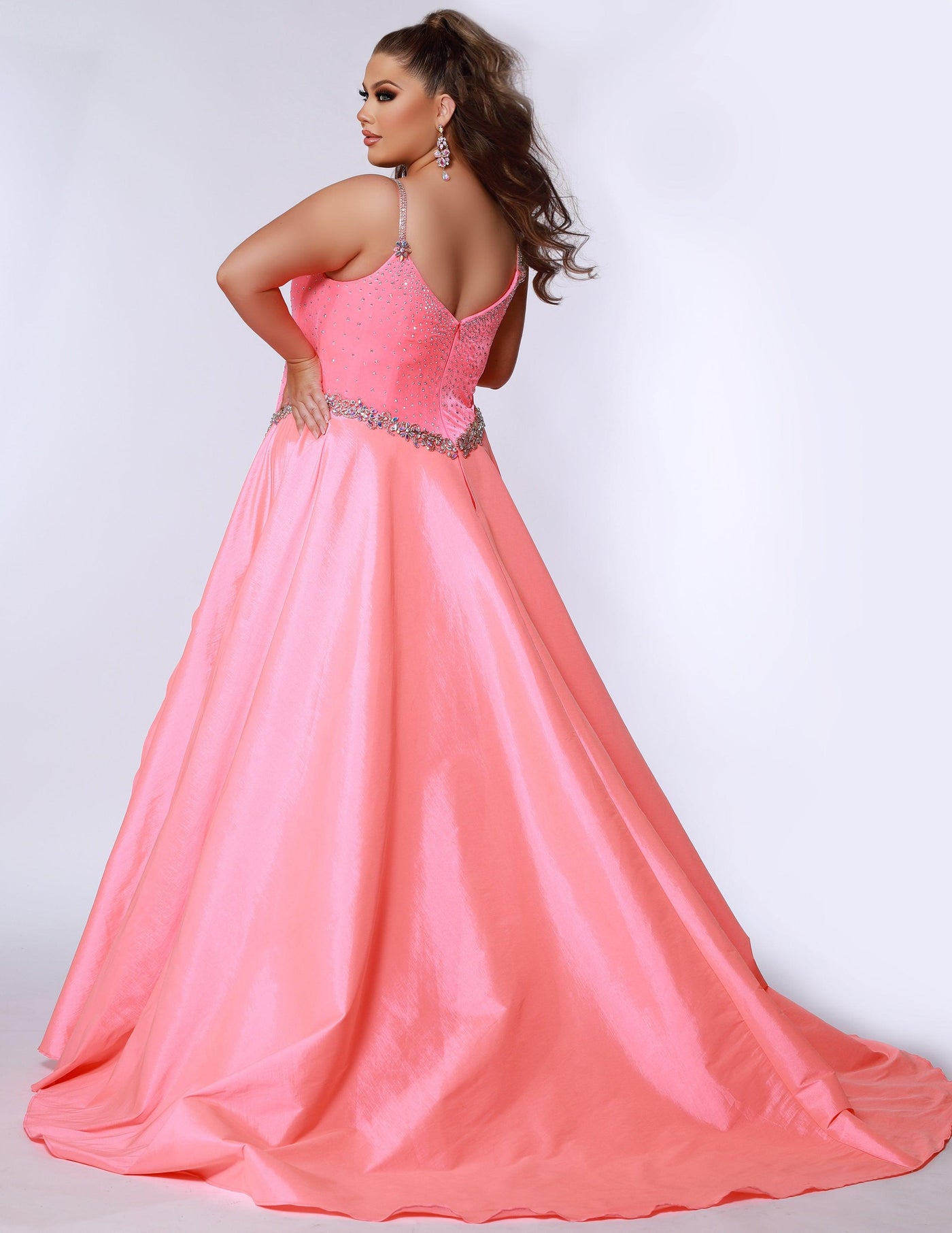 Prom Dresses Plus Size Long Formal Prom Dress Hot Coral