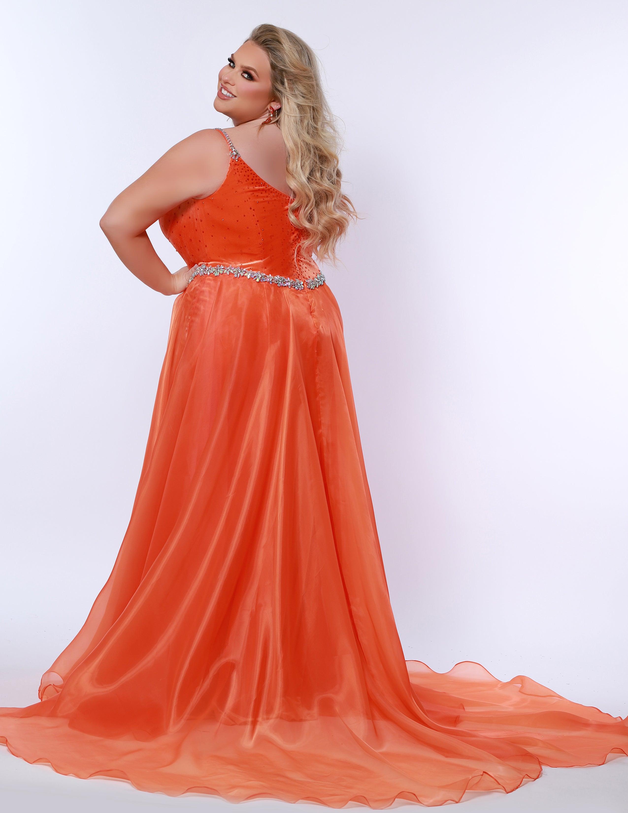 Prom Dresses Prom Plus Size Long Formal Prom Gown Papaya
