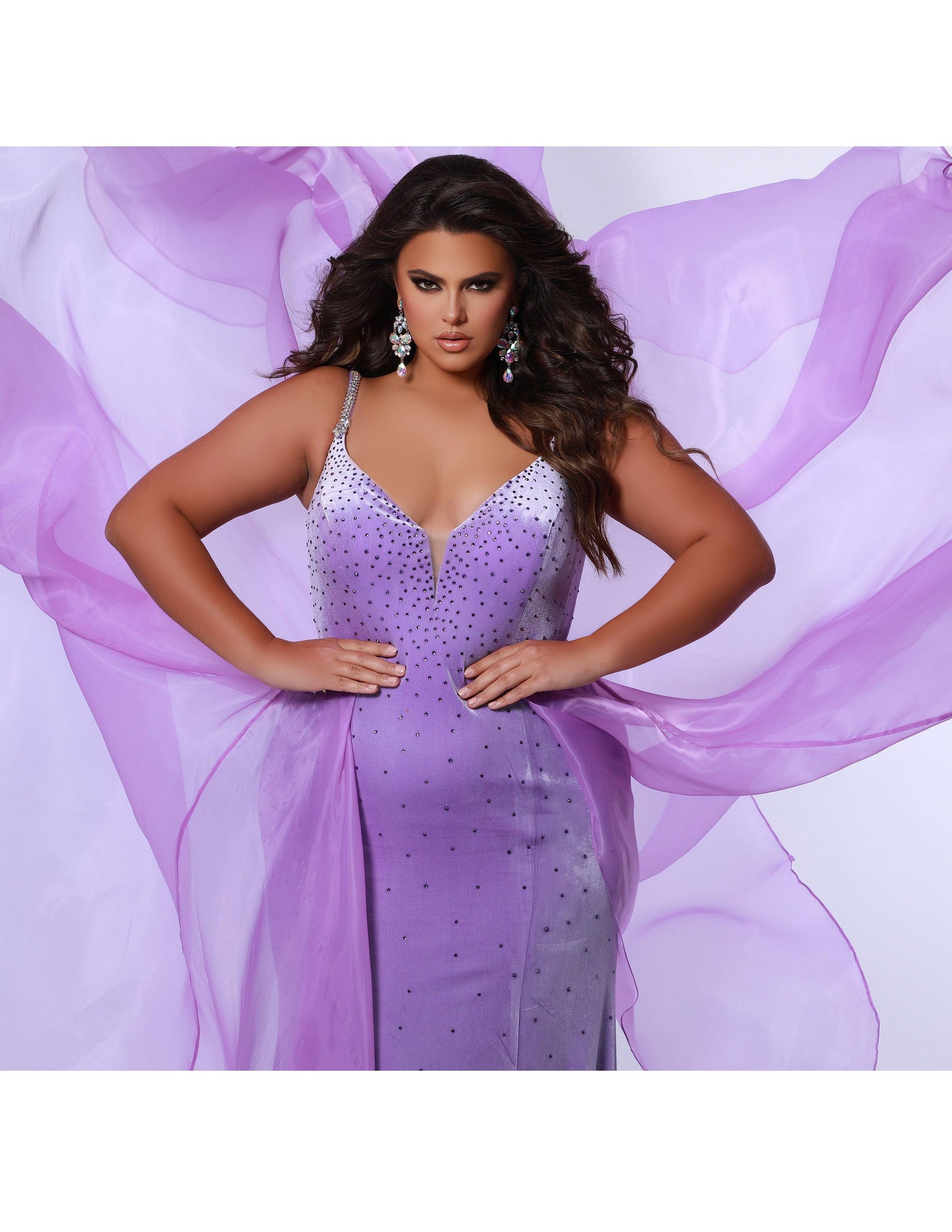 Sydneys Closet JK2306 Prom Plus Size Long Formal Gown