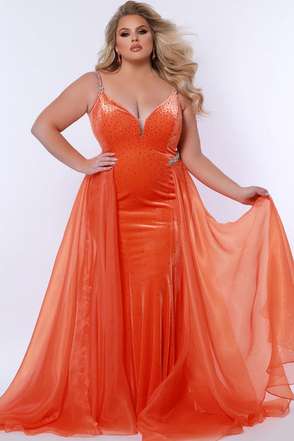 Prom Dresses Prom Plus Size Long Formal Prom Gown Papaya