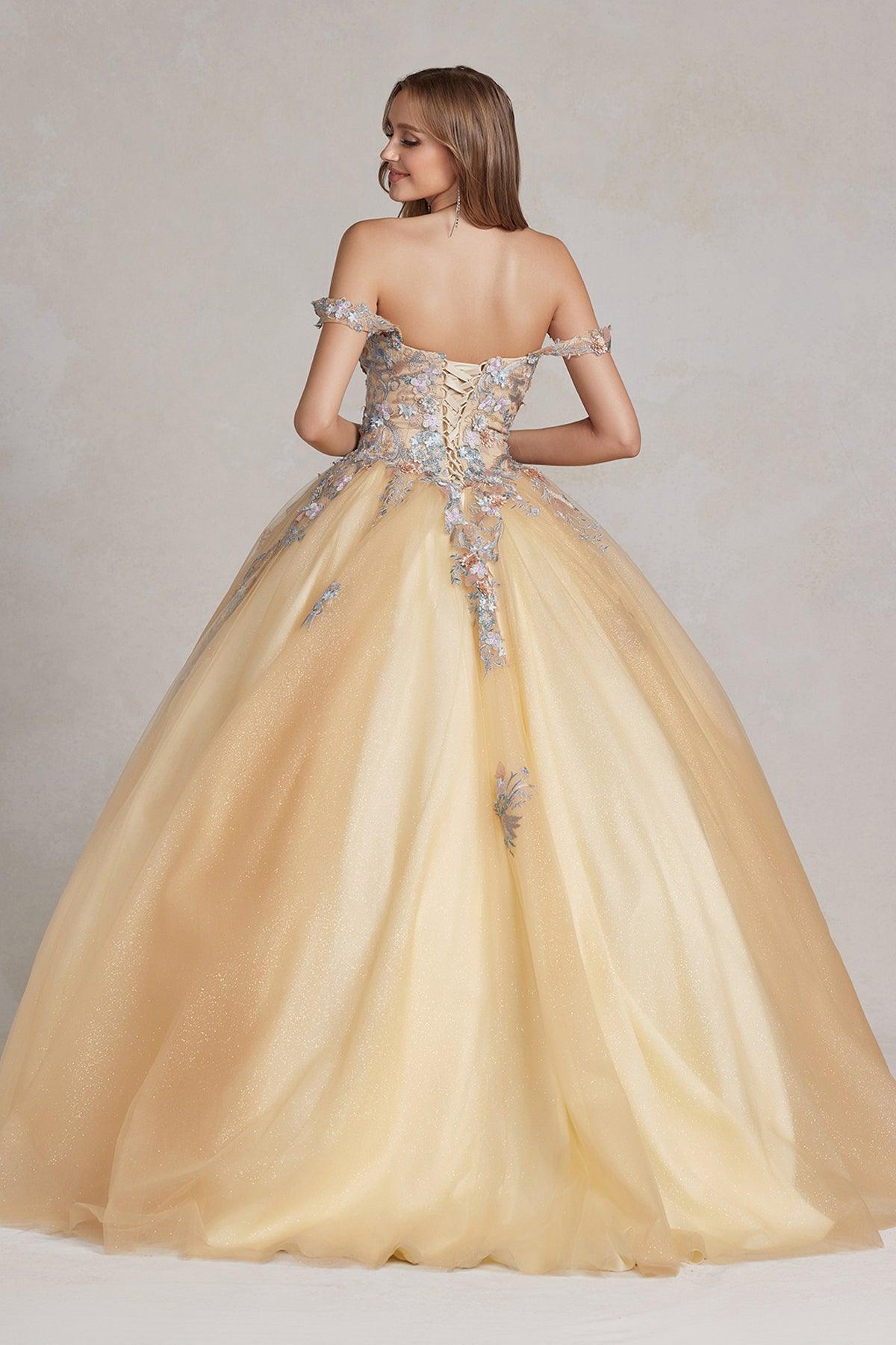 Nox Anabel JU809 Long Off Shoulder Quinceanera Dress