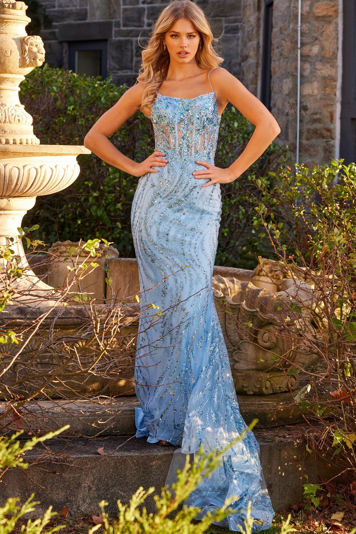 Prom Dresses Long Formal Evening Prom Dress Light Blue 