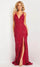 Prom Dresses Sleeveless Sequin V Neck Prom Dress Raspberry