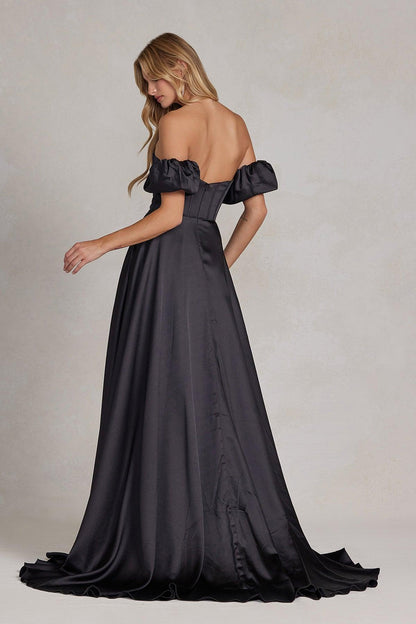 Nox Anabel K1122 Prom Off Shoulder Long Formal Gown Royal Blue