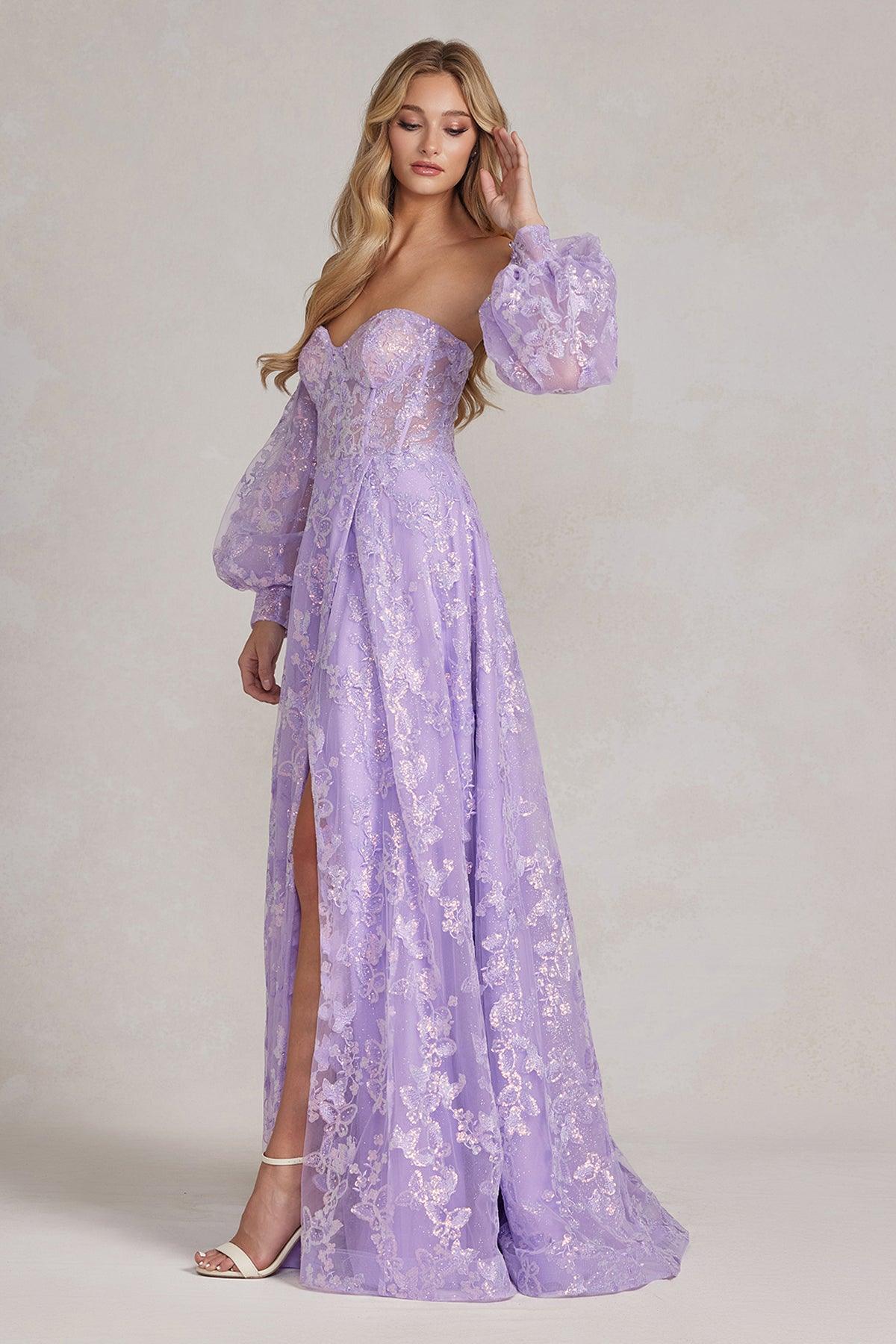 Nox Anabel K1155 Long Formal Prom A Line Gown Blue