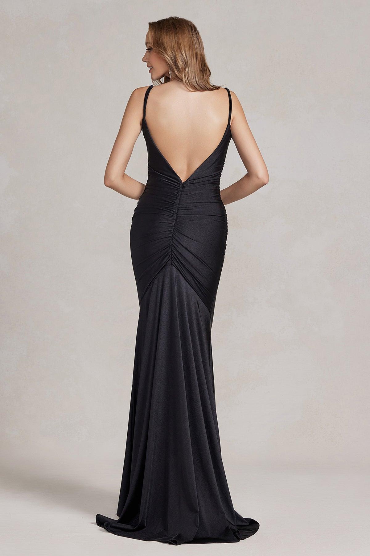 Nox Anabel G1146 Long One Shoulder Formal Prom Dress Black