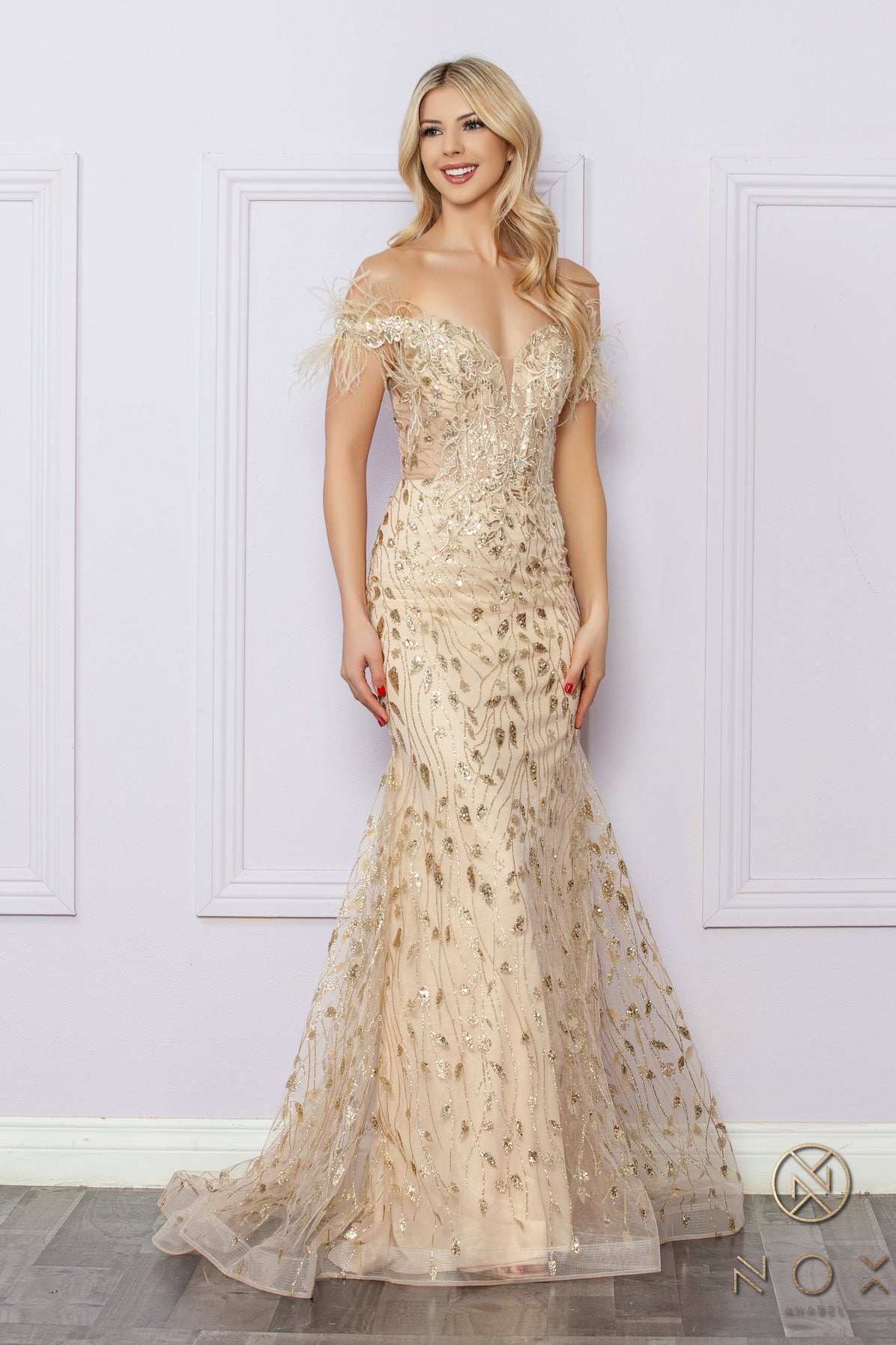 Nox Anabel L1255 Long Formal Beaded Prom Dress