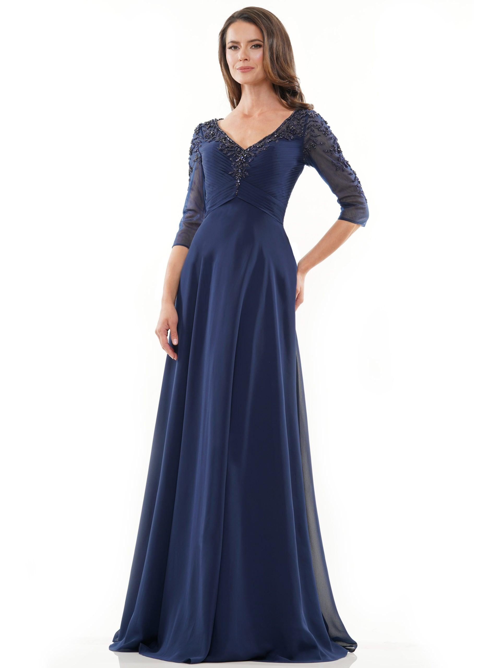 Marsoni 1171 Long 3/4 Sleeve Mother of the Bride Dress