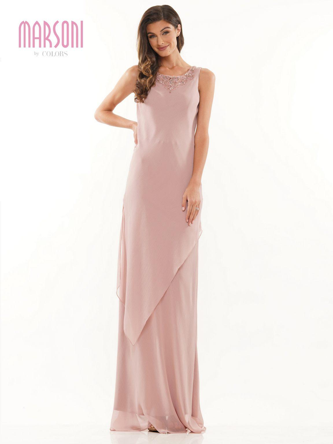 Marsoni 1230 Long Sleeveless Formal Jacket Dress