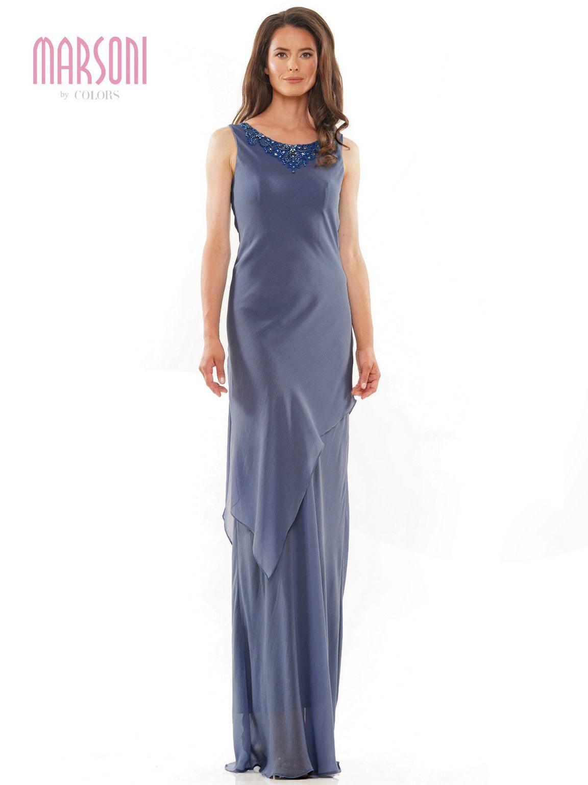 Marsoni 1230 Long Sleeveless Formal Jacket Dress