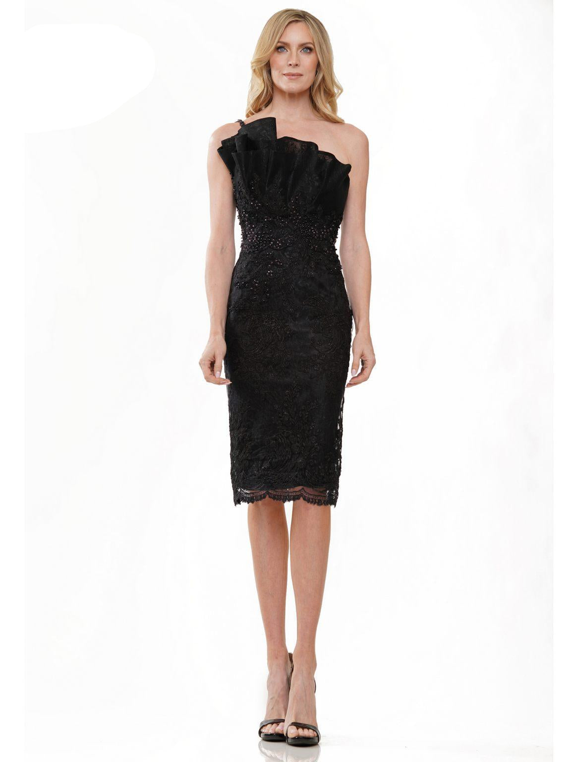 Marsoni MV1232 Short One Shoulder Cocktail Dress The Dress Outlet