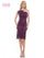 Cocktail Dresses Short One Shoulder Cocktail Dress Eggplant